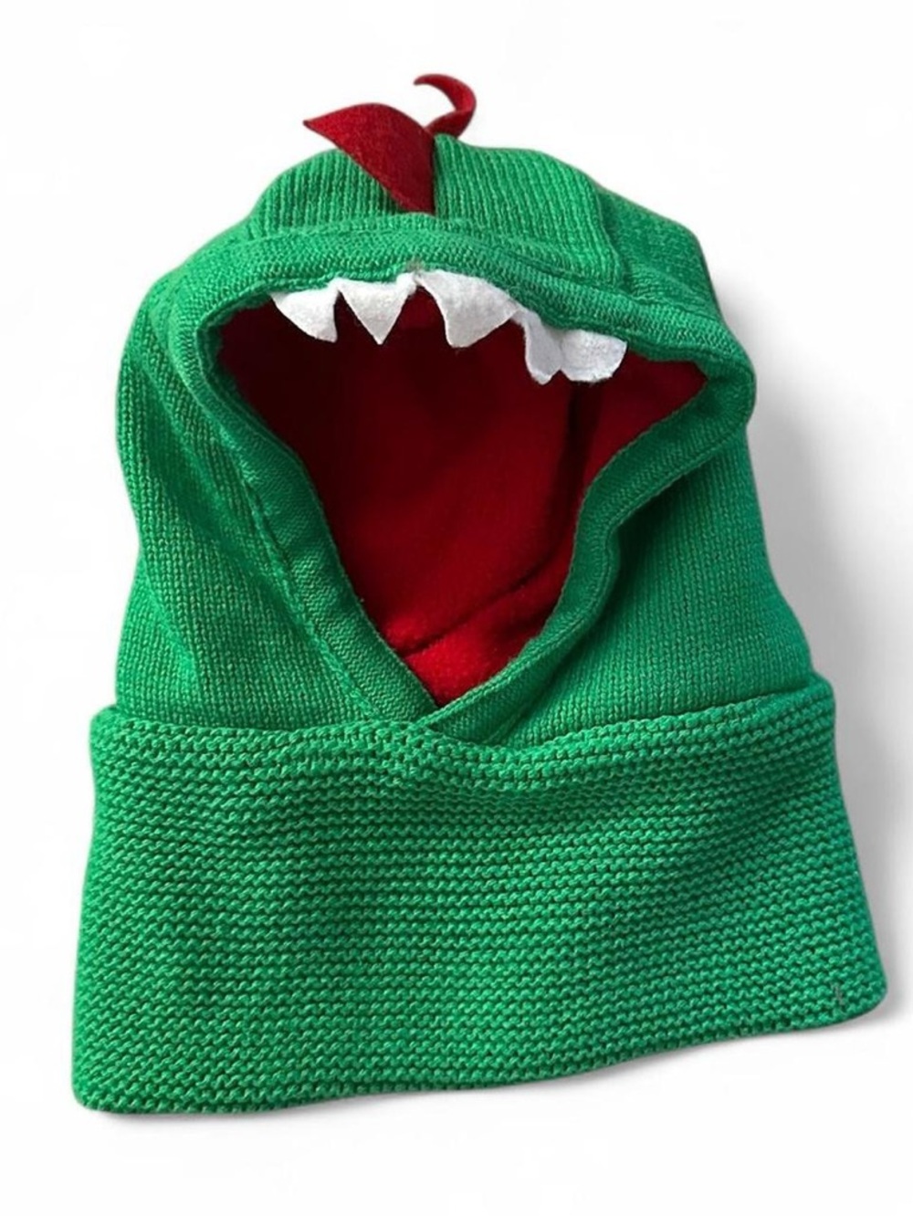 Zoocchini green knit Kids Dino balaclava